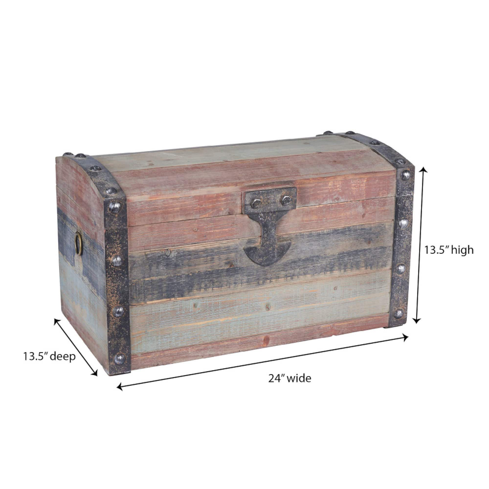 Household Essentials Weathered Decorative Trunk (Small)